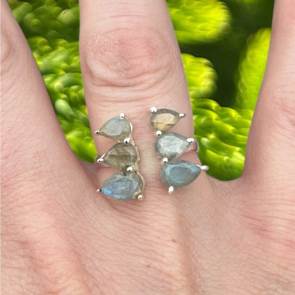 Jewelry - Labradorite Adjustable Silver Ring